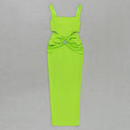Sling Green Bandage One-piece Dress Women