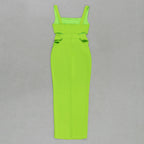 Sling Green Bandage One-piece Dress Women