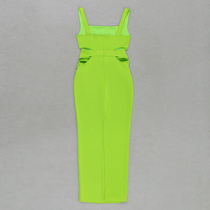 Sling Green Bandage One-piece Dress Women