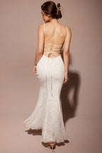 Alyia Elegant Maxi Dress-White