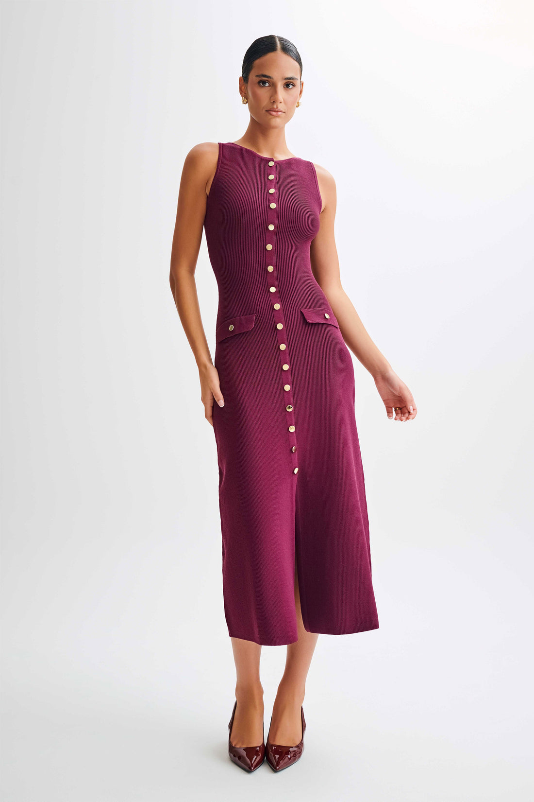 Sakyer Buttoned Elegant Maxi Dress