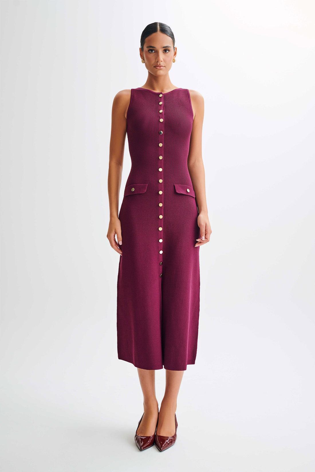 Sakyer Buttoned Elegant Maxi Dress