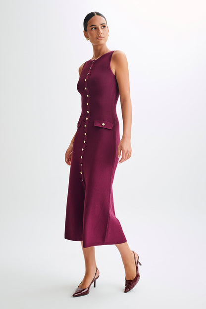 Sakyer Buttoned Elegant Maxi Dress