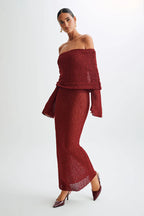 ALLURE BOUCLE MAXI DRESS
