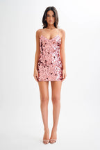 DARIKA SEQUIN MINI CANDY PINK DRESS