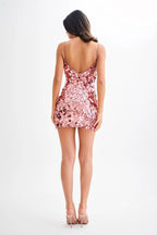 DARIKA SEQUIN MINI CANDY PINK DRESS
