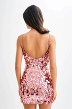 DARIKA SEQUIN MINI CANDY PINK DRESS