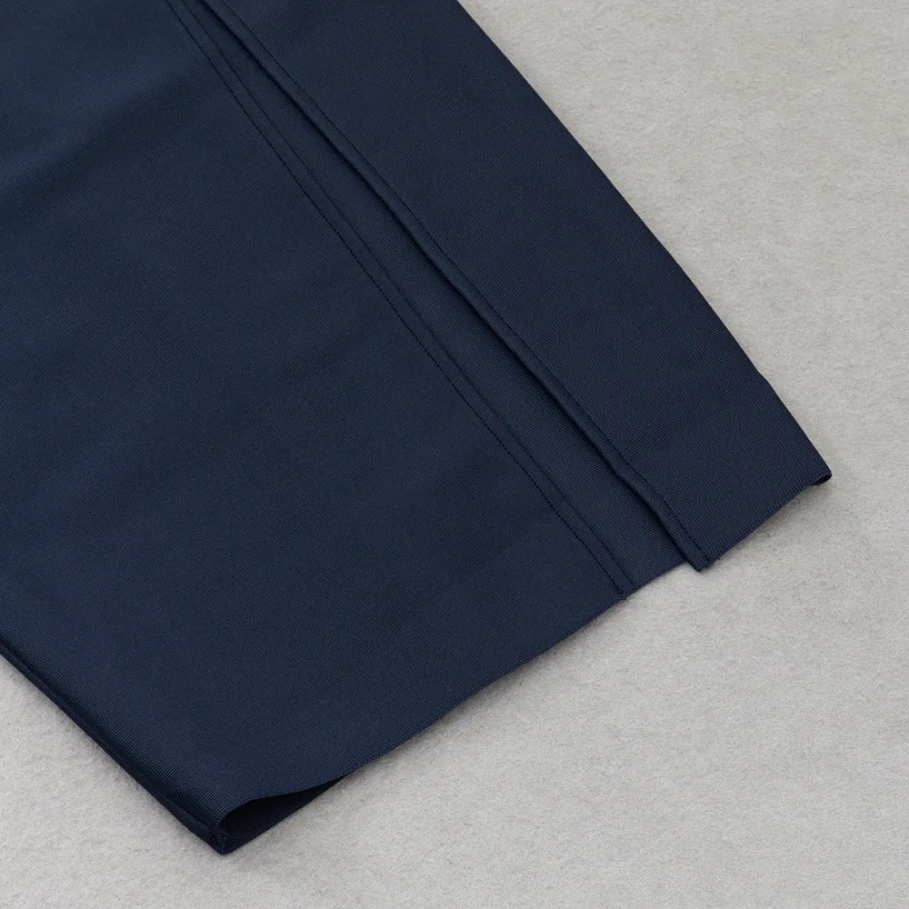 Belika Slit One shoulder Midi Bandage Dress