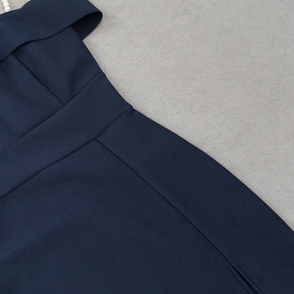 Belika Slit One shoulder Midi Bandage Dress