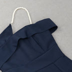 Belika Slit One shoulder Midi Bandage Dress