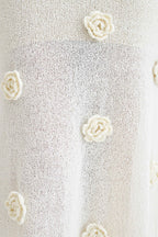 Karika Off Shoulder Knit Rose Maxi Dress