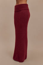 Athena Elegant Burgundy Dress-Set