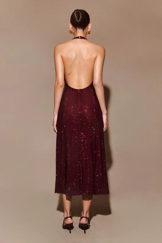 Allure Sparkling Midi Dress - Elegant Sequin Bodycon Party Dress (Copy) Aclosy