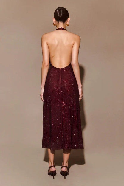 Allure Sparkling Midi Dress - Elegant Sequin Bodycon Party Dress (Copy) Aclosy
