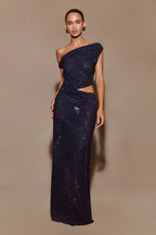 ALLURE SPARKLE CUTOUT MAXI WEDDING DRESS (Copy) Aclosy