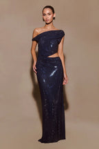 ALLURE SPARKLE CUTOUT MAXI WEDDING DRESS (Copy) Aclosy