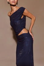 ALLURE SPARKLE CUTOUT MAXI WEDDING DRESS (Copy) Aclosy