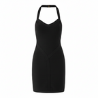 Cessia Corset-Fit Backless Halter Bandage Mini Dress (Copy) aclosy