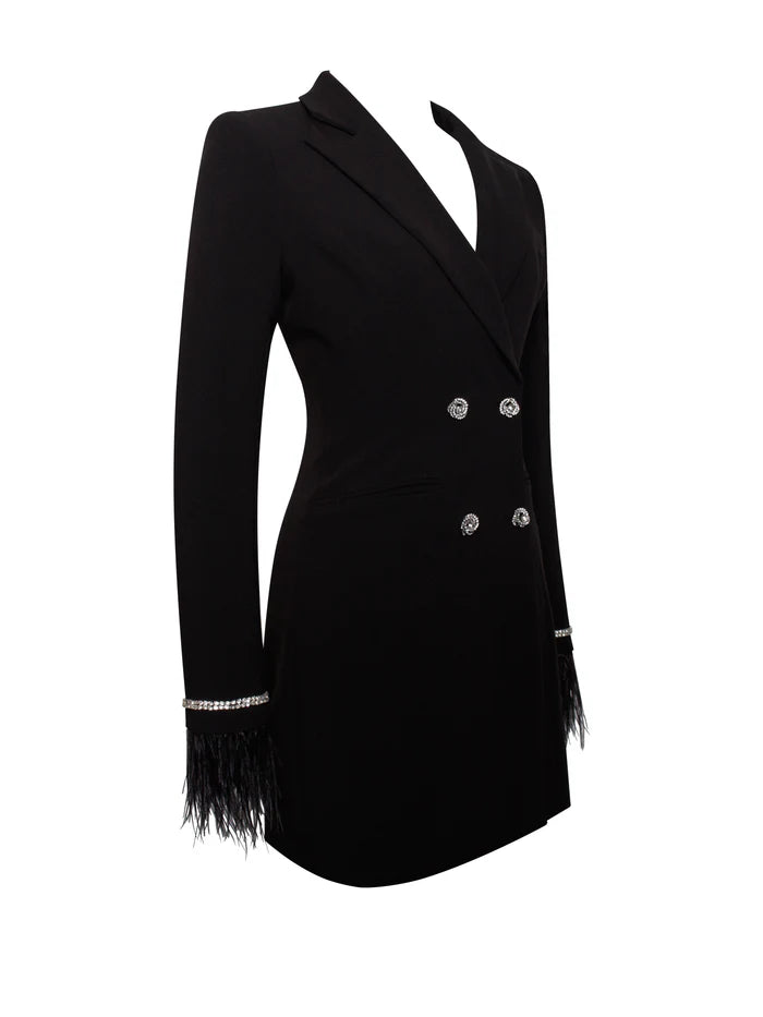 ELERKA MINI FUR SLEEVED BLAZER