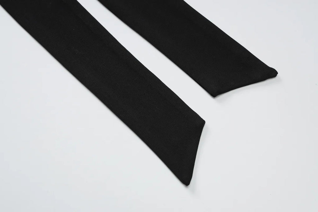 ELLA MESH V NECK MAXI DRESS-BLACK