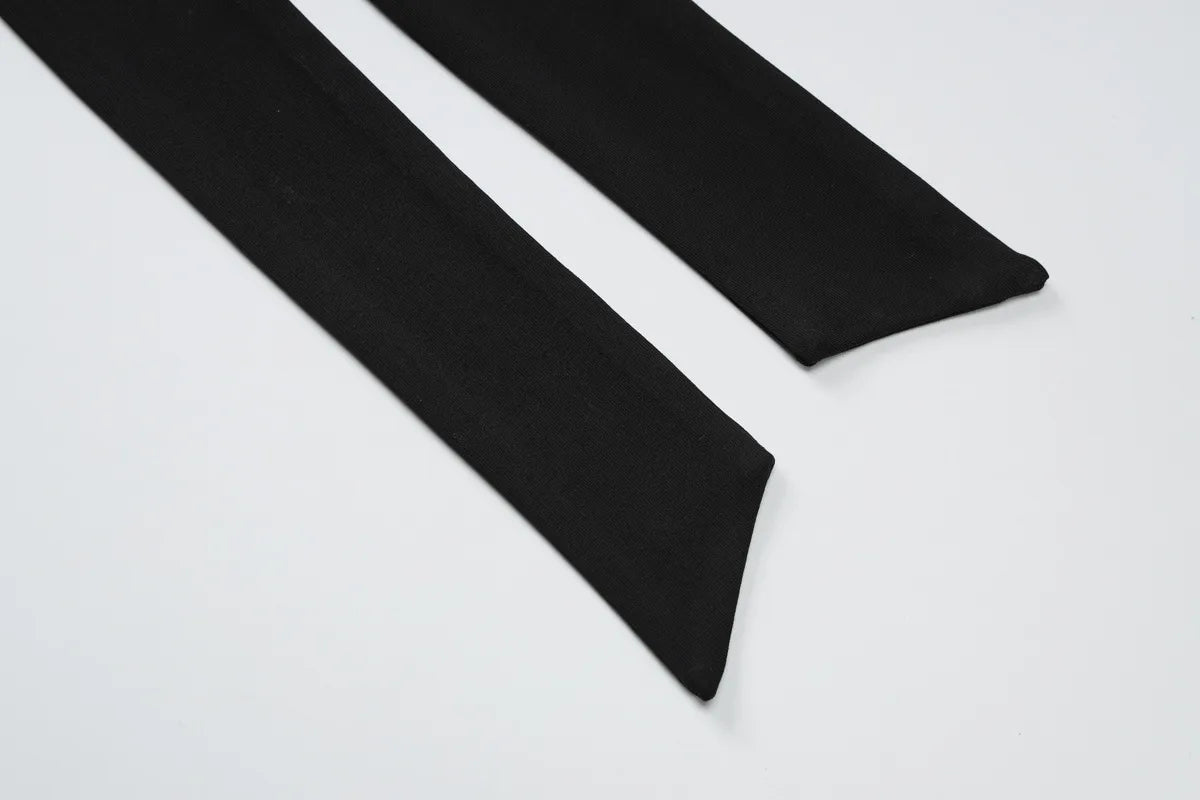 ELLA MESH V NECK MAXI DRESS-BLACK