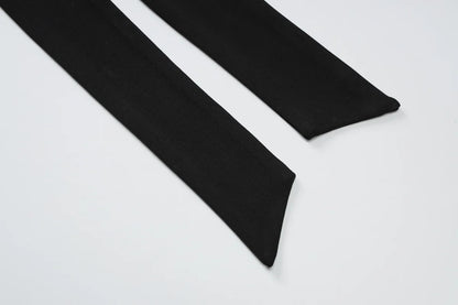 ELLA MESH V NECK MAXI DRESS-BLACK