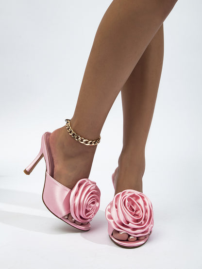 Rose Ladies Stiletto Heel High Heels Aclosy