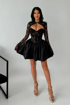 ALAYA CORSET SNATCHED MINI SKIRT