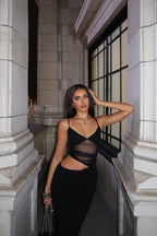 TARA MAXI DRESS-BLACK