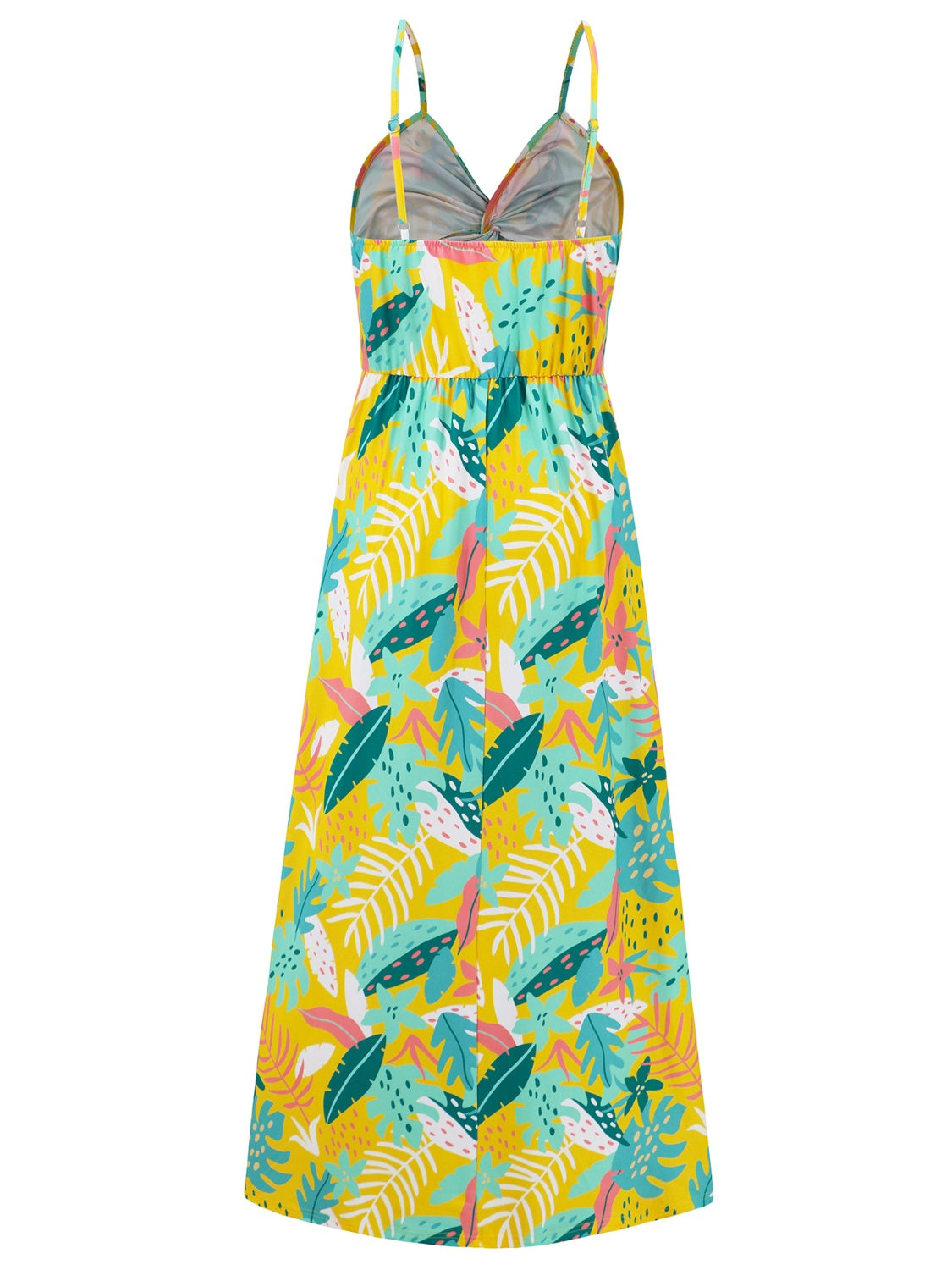 Twisted Printed V-Neck Cami Dress Trendsi