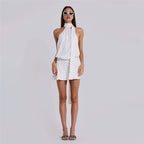 European And American Sexy Backless Fashion Halter Slim Fit Sheath Dress Aclosy overseas