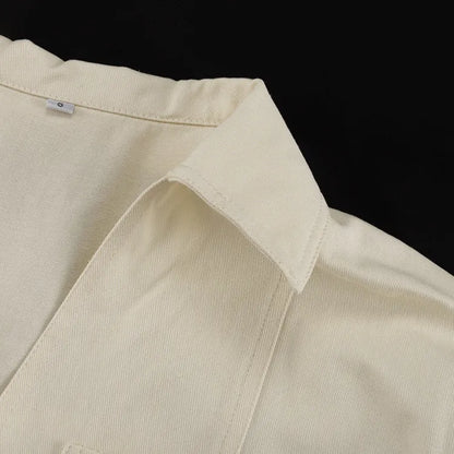 Chic Lapel Pocket Two-Piece Set