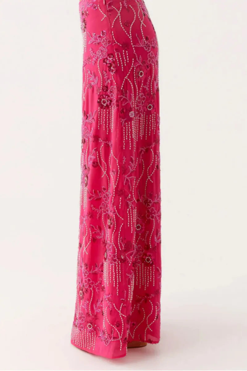 Elegant Sequin Embroidered Long Bodycon Skirt