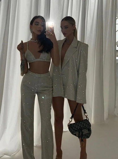 Alyia Sparkling Elegant Party Set Dress