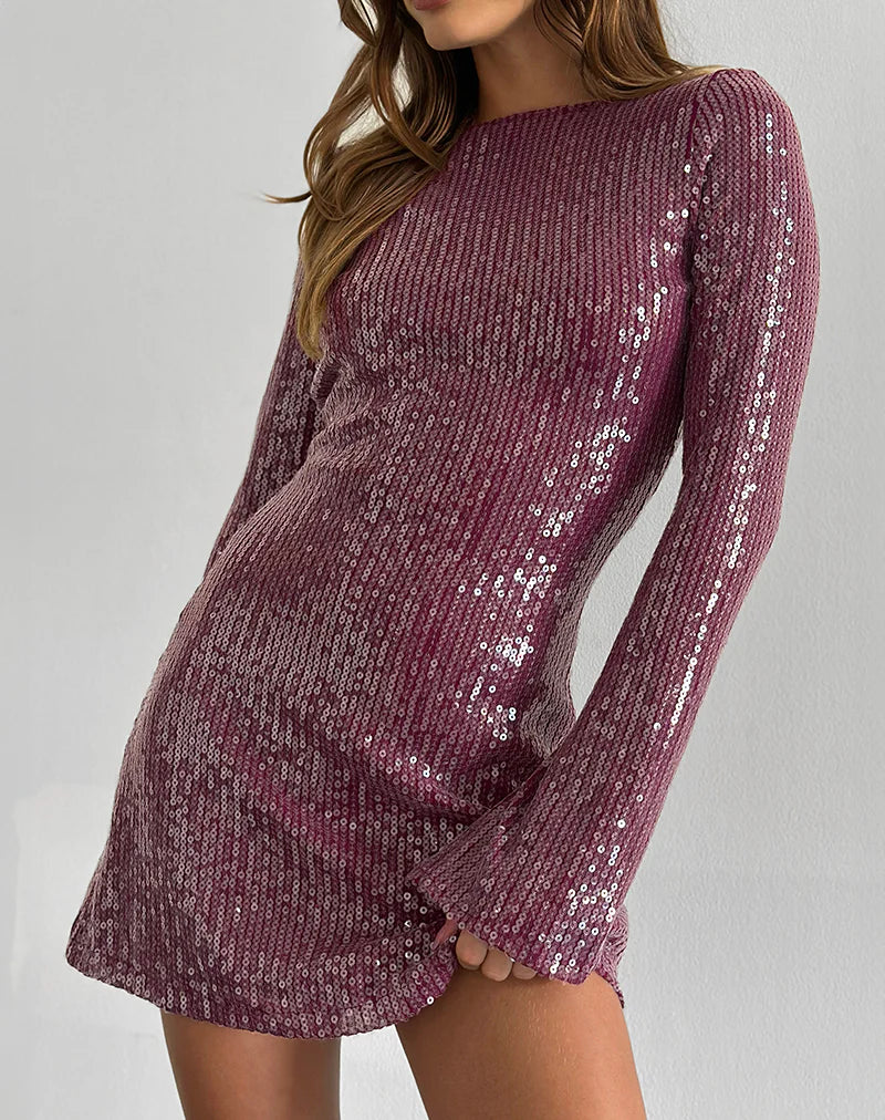 Allure Mini Dress In Sequin