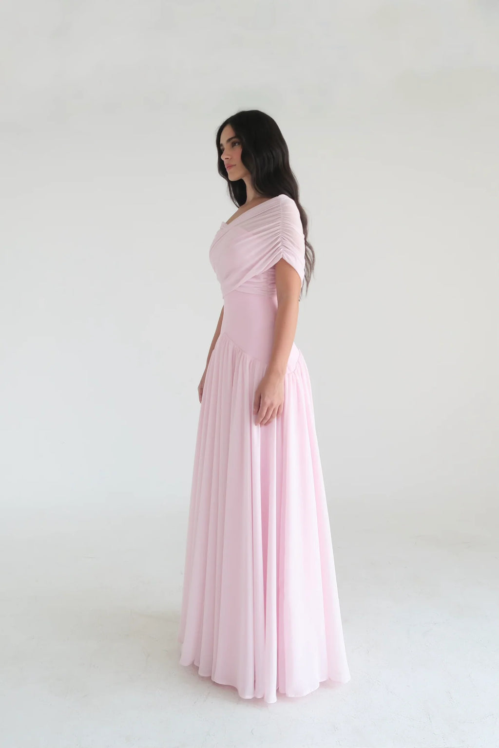 Elegant Cross-design Short-Sleeve Maxi Dress