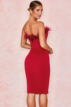 CHIC FEATHER ELEGANT VICTORIA DRESS Aclosy