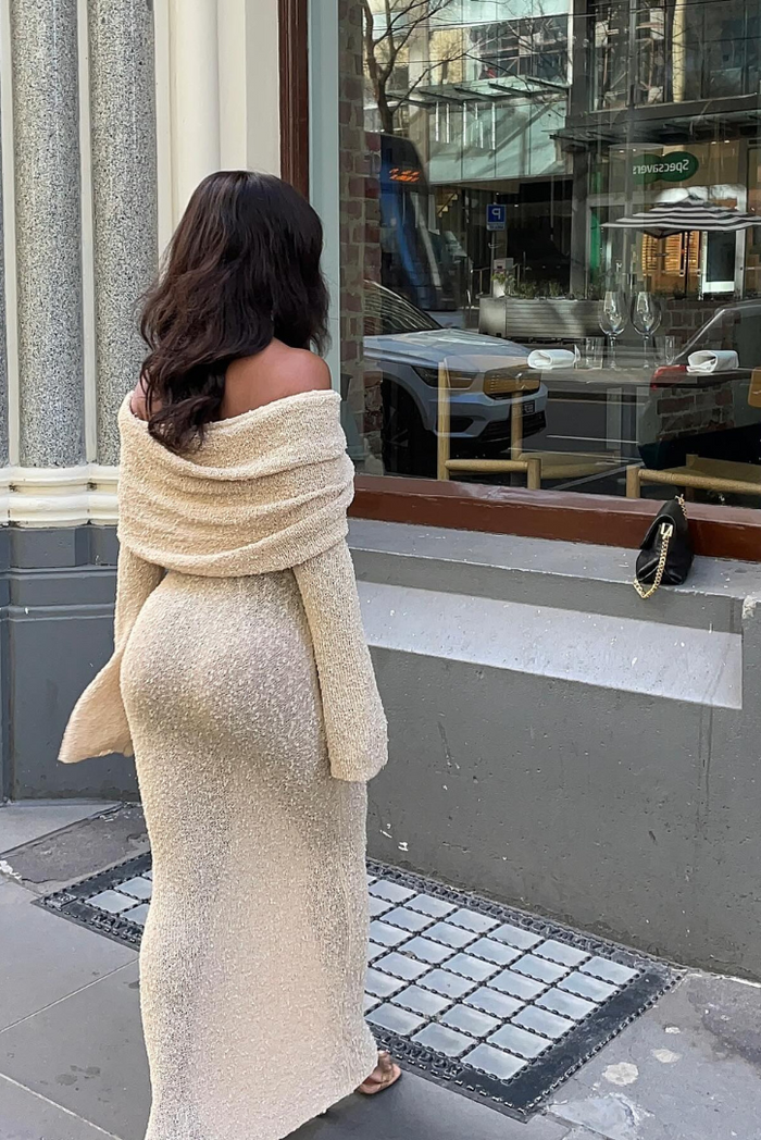 ALLURE BOUCLE MAXI DRESS