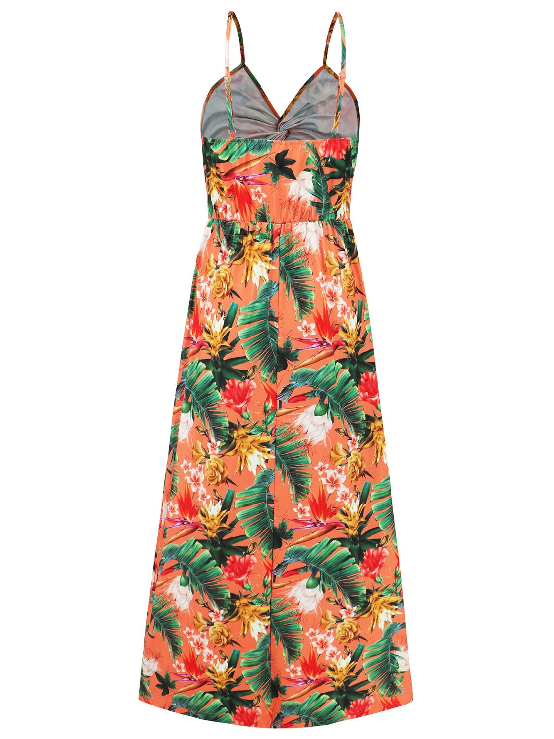 Twisted Printed V-Neck Cami Dress Trendsi