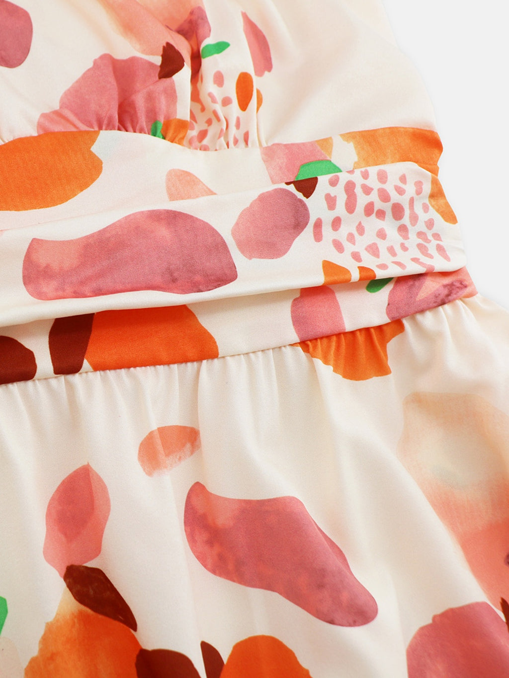 Ruched Printed Halter Neck Sleeveless Dress Trendsi