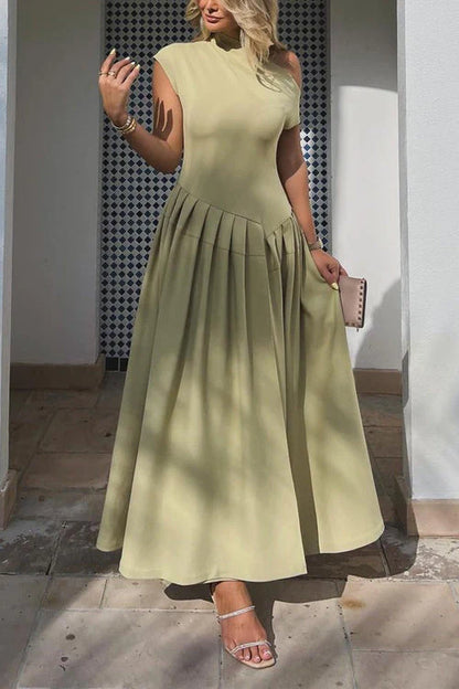 Chic Irregular High-waisted Skirt Dress