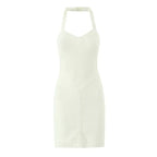 Cessia Corset-Fit Backless Halter Bandage Mini Dress (Copy) aclosy