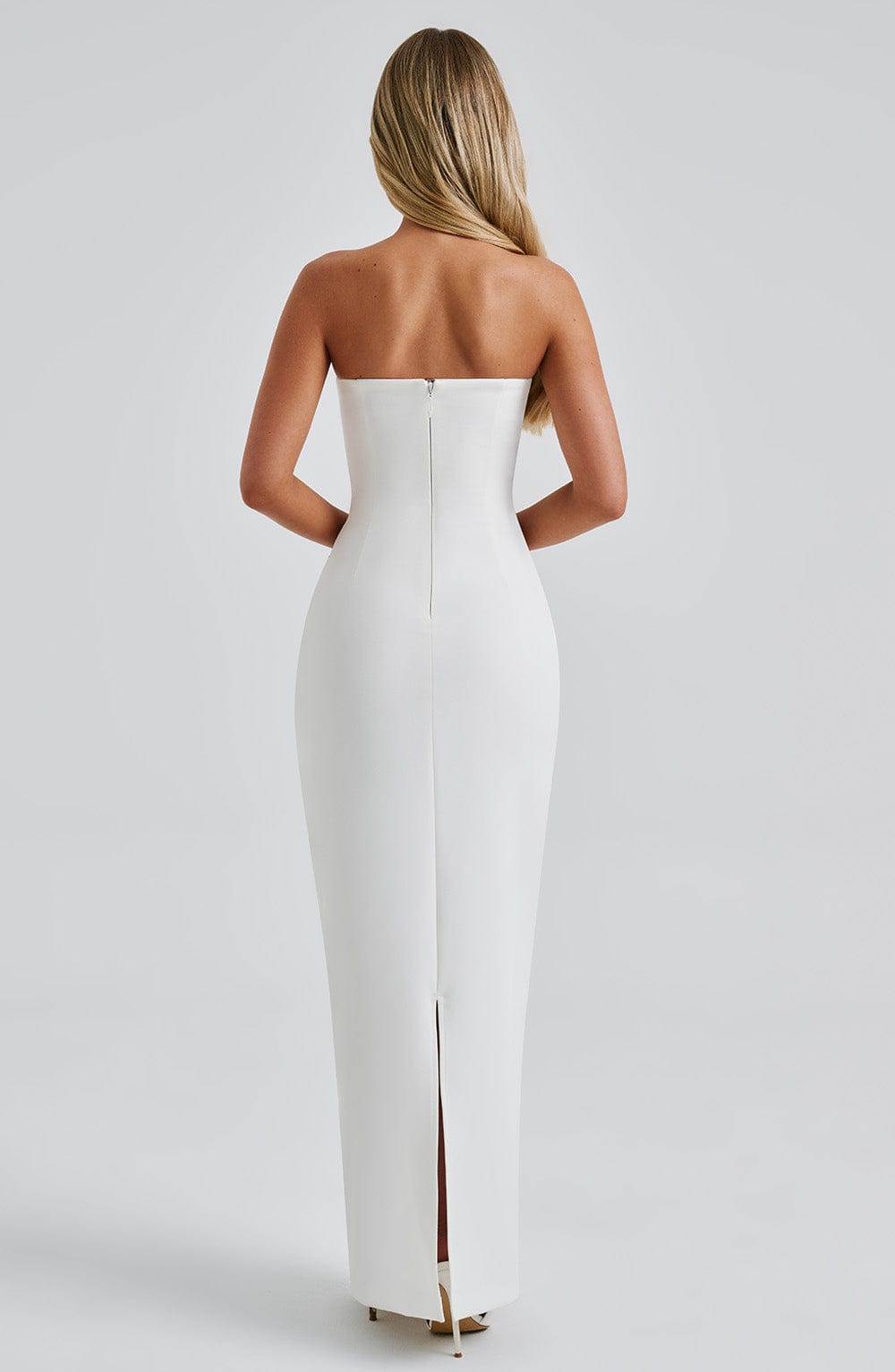 CHIC ELEGANT MAXI DRESS-WHITE