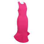 Backless Halter Neck Slim Fishtail Skirt