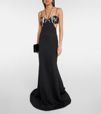 Alyia cutout black guest maxi dress