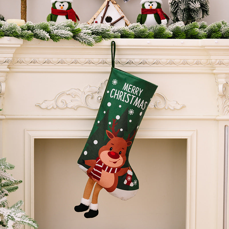 Printed Christmas Stocking Hanging Widget Trendsi