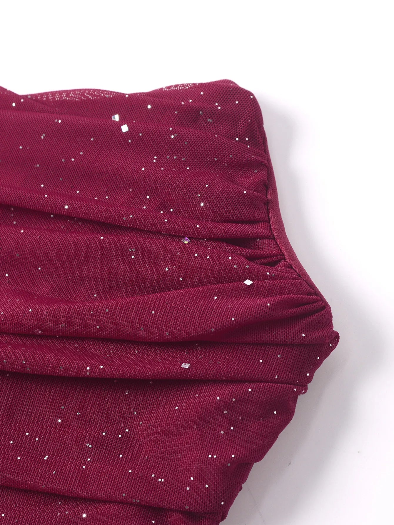 Salena Elegant Mesh Strapless Backless Maxi Dresss