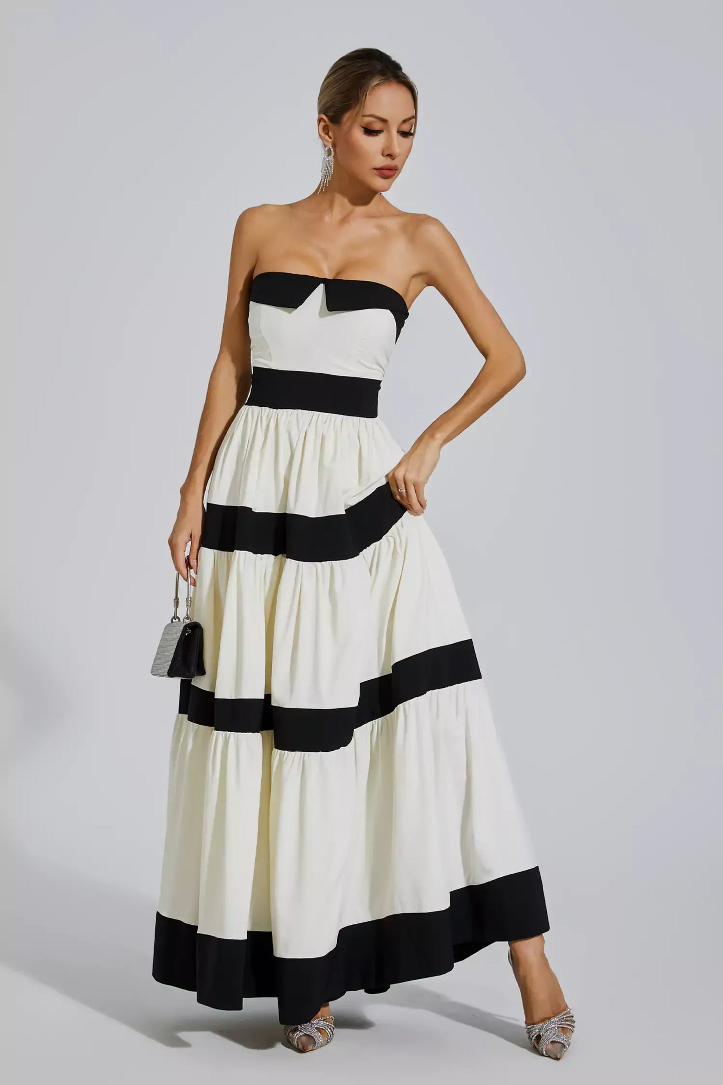 CHIC ELEGANT BOW MAXI DRESS