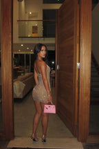 ALLURE SPARKLE BACKLESS MINI DRESS