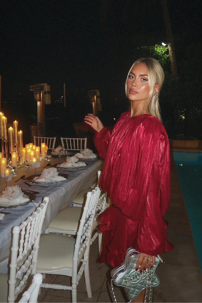 LARA RUFFLE MINI DRESS